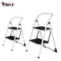 Lightweight Steel Step Ladder 2 Step Folding Ladder Warehouse Use