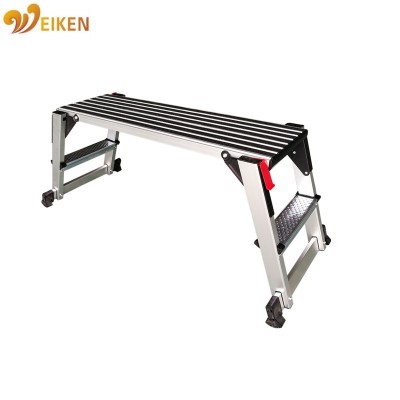 Aluminium alloy folding portable anti slip working platform ladder