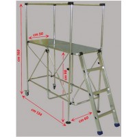 Aluminium Scaffold Tower Stable Platform DIY WORKING Platform Rolling -Hedge