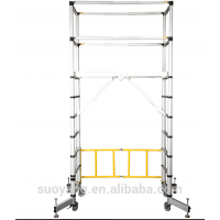 Aluminum scaffolding ladder with best price 6063T5 EN131 certificate SGS, folding step ladder hinge