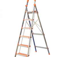 Multipurpose portable folding 6 steps ladder stainless steel ladder